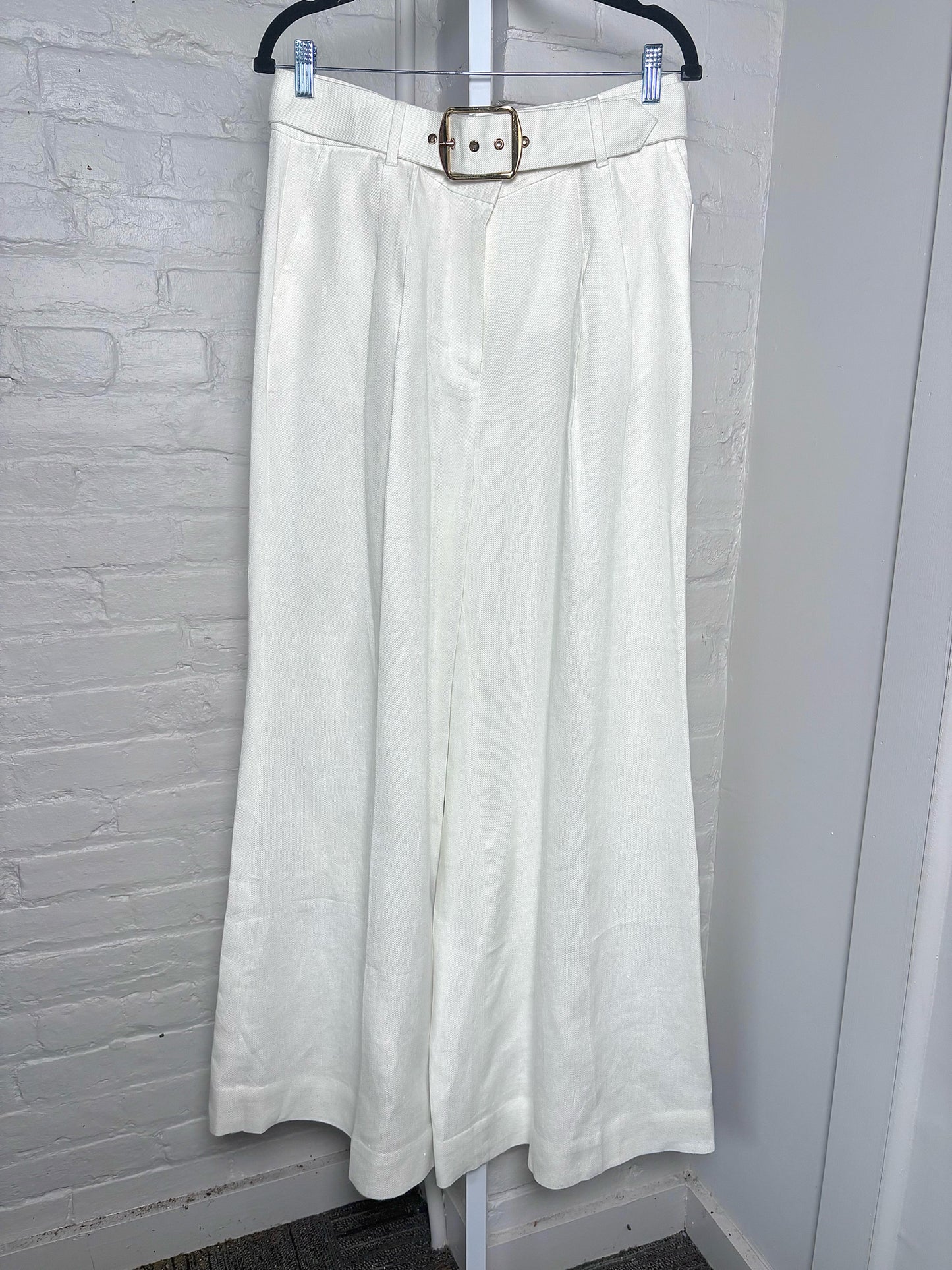 Women Size 3 (L, US) Zimmermann Cream Solid Pre-owned Pants