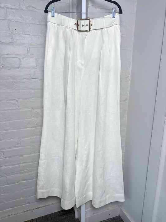 Women Size 3 (L, US) Zimmermann Cream Solid Pre-owned Pants