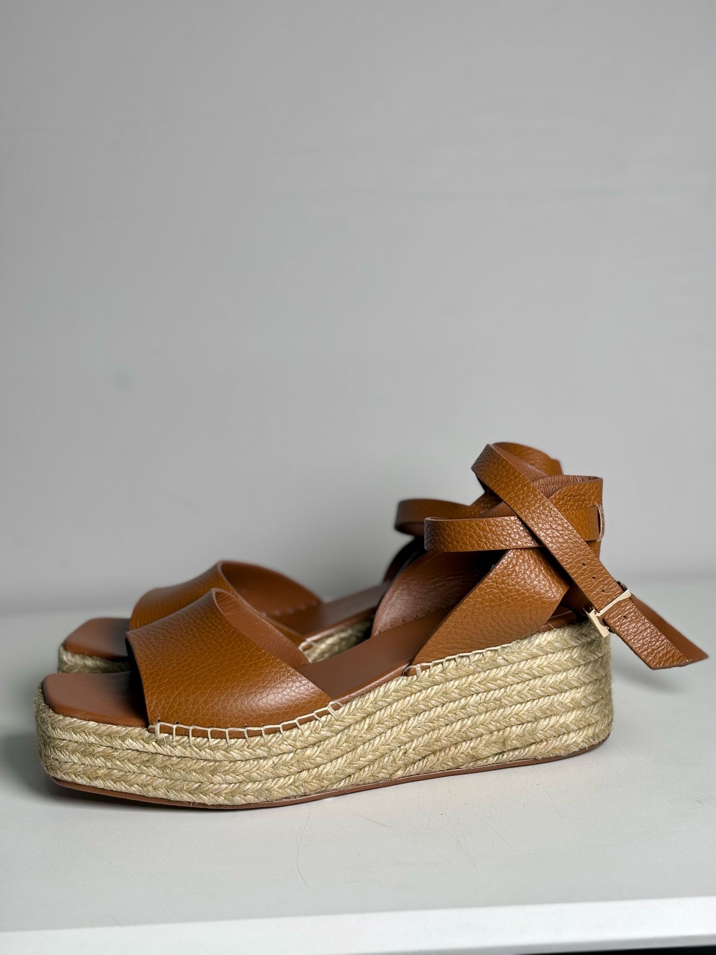 W Shoe Size 42 Lafayette 148 Tan, beige Leather Wedges