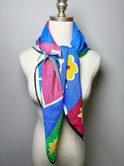 Tiffany & Co. Multi-Color Print Silk Scarf