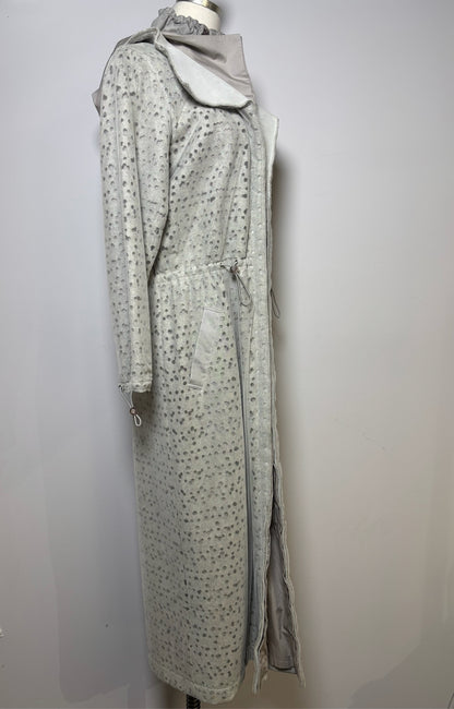 Women Size 2 Matsaki Matsushima Gray Solid Cotton, Wool Coat