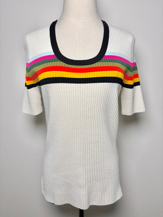 Women Size M Tory Burch Cream Stripe NWT Top