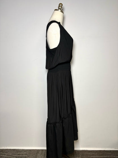 Women Size L Ramy Brook Black Solid Polyester Pre-owned Dress