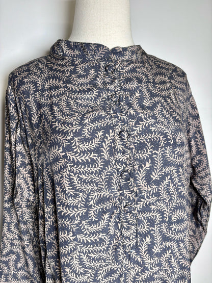 Women Size S Natalie Martin Black & Brown Foliage 100% Silk Women's Dress