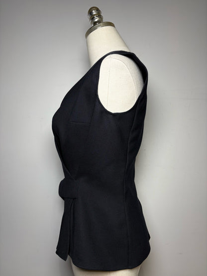 Women Size 38 (4 US) Jil Sander Black Sleeveless 100% Wool Pre-owned Top