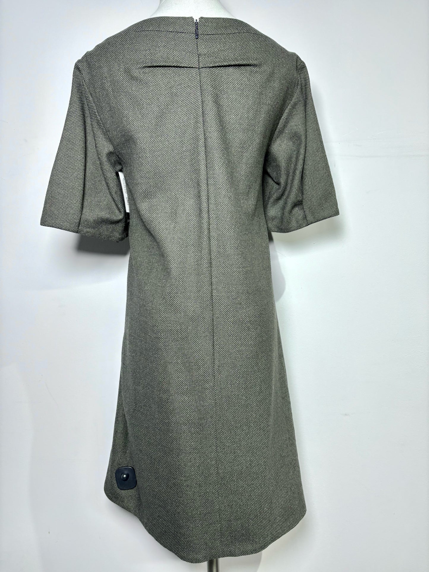 Women Size 42 ( 6 US) Gucci Olive Green, Black Tweed Sheath Dress