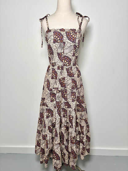 Women Size 4 Ulla Johnson Multicolor Abstract Art Poplin NWT Dress