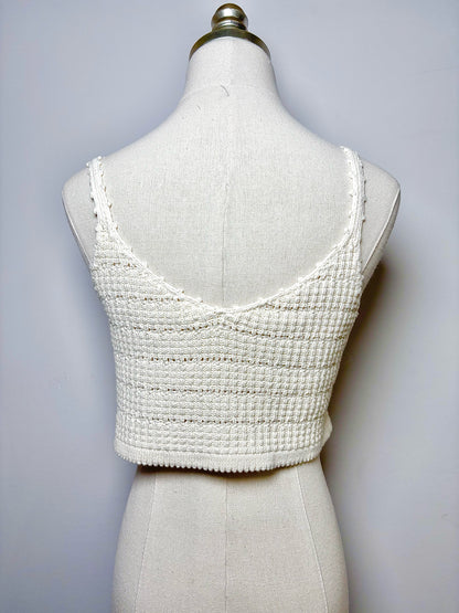Women Size XS Reformation Cream Knitted Tank Top