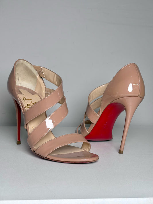 W Shoe Size 36.5 Christian Louboutin World Copine 100 Nude Pre-owned Heels
