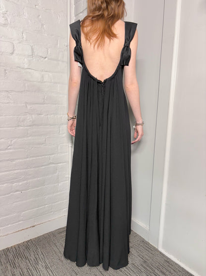 Women Size XS (Estimate) Balenciaga Vintage Black Solid Gown