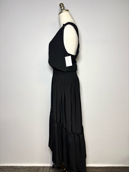 Women Size L Ramy Brook Black Solid Polyester Pre-owned Dress
