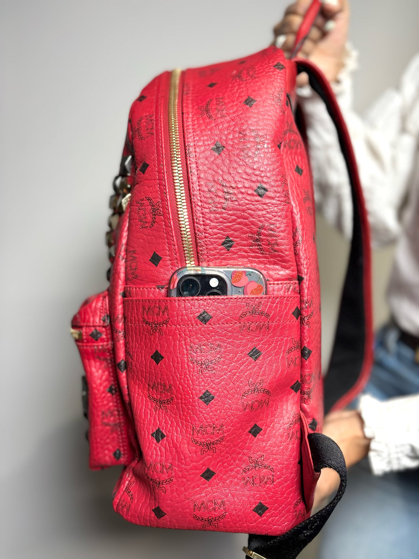 Visetos MCM Red Backpack