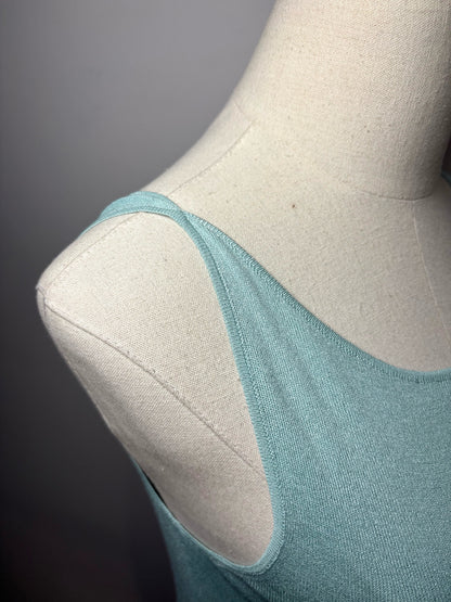 Women Size S Gucci Turquoise Solid Pure Silk Pre-owned Sweater