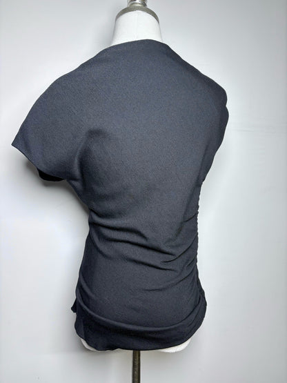 Women Size 38 (6 US) Lanvin Black Solid 100% Wool Pre-owned Top