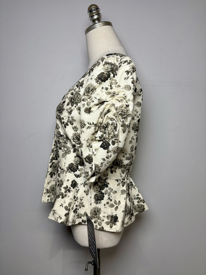 Women Size M Tuckernuck Beige Floral Print Pre-owned, NWT Jacket