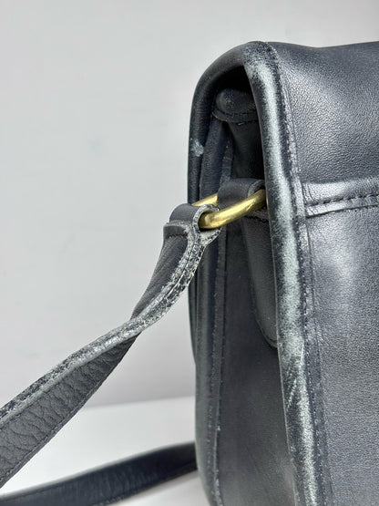 Coach Solid Vintage Leather Pre-owned Black Genuine Leather Small Purse
