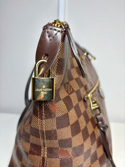 Coated Canvas Louis Vuitton Damier Ebene Pre-owned Brown Medium Purse
