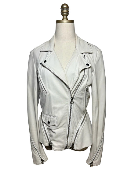 Women Size 2 3.1 Phillip Lim Bone Pure Leather Pre-Owned Moto Jacket