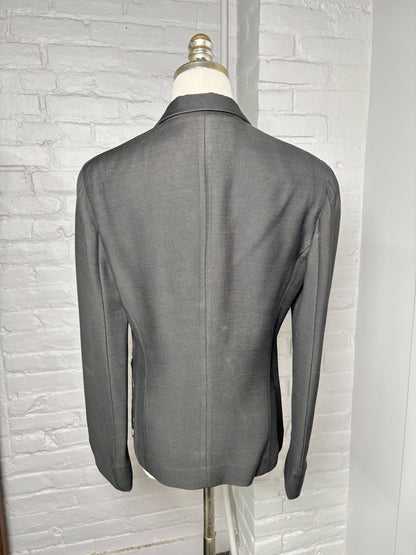 Women Size 10 Donna Karan New York Black Abstract Print Blazer