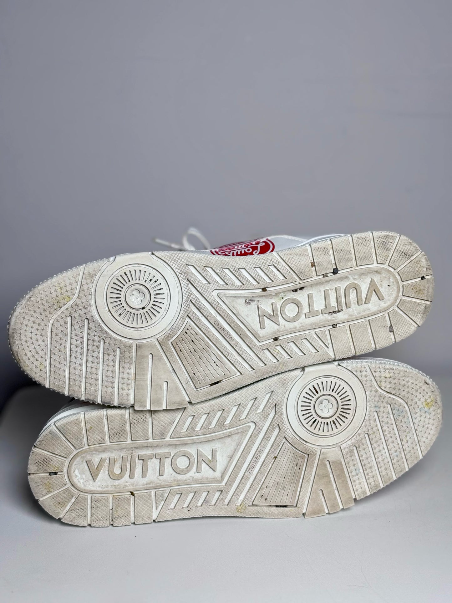 Louis Vuitton Made x Nigo White Graphic Print Men's Pre-owned 7.5 Sneakers