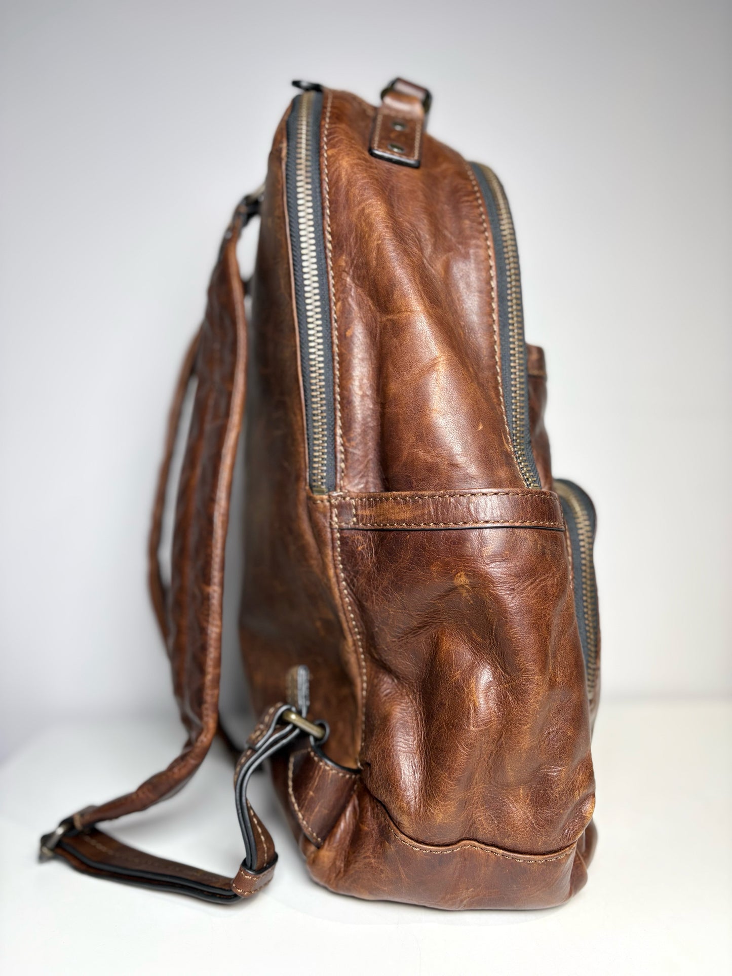 Frye Brown Leather Men's Backpack