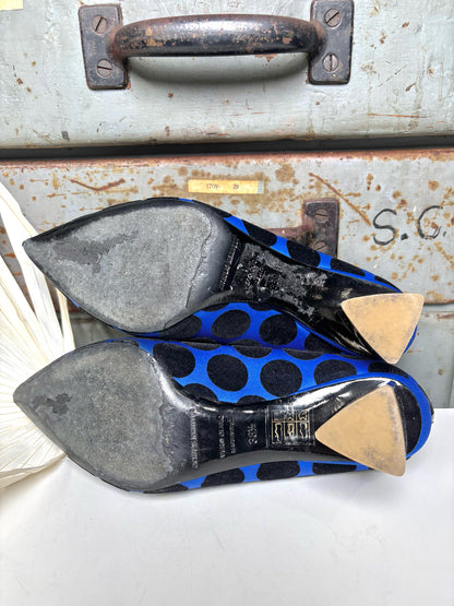 W Shoe Size 38.5 Nicholas Kirkwood Blue, Black Heels
