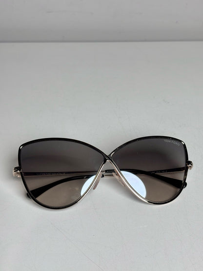 Tom Ford TF569 Rose Gold Elise Women's Pre-owned Silver Metal Sunglasses