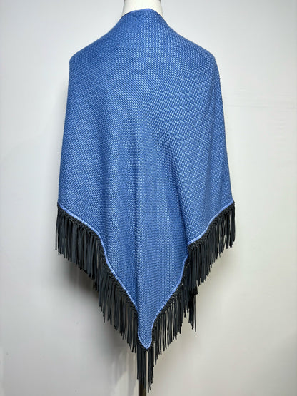 Bajra Cashmere, Silk Cornflower Blue Shawl