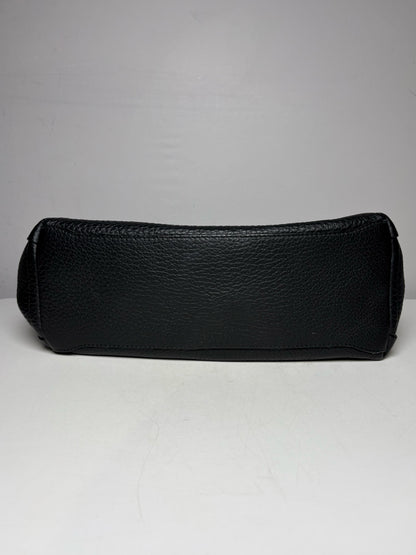 Women's Furla Capriccio Medium Black Pebbled Leather Pre-Owned Shoulder Crossbody Bag