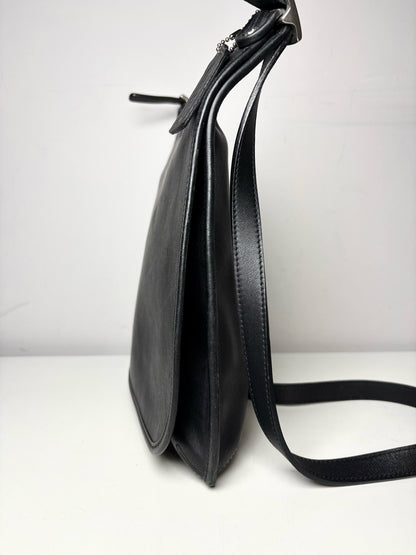 Coach Hippie Saddle Slim 9082  Vintage Leather Pre-owned Black Purse