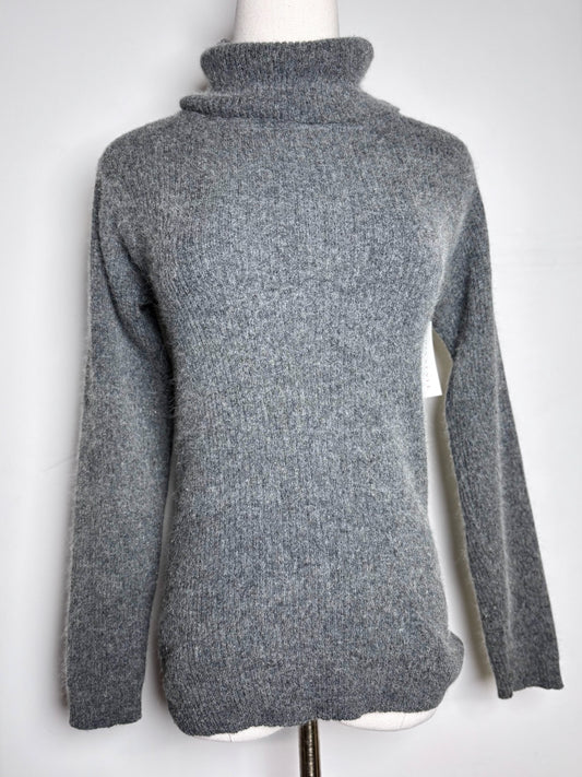 Women Size S Christian Dior Charcoal Ribbed Vintage Lambswool Pre-owned Sweater