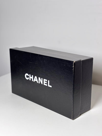 W Shoe Size 40.5 (10) Chanel Ballerrines Beige, Black Lambskin Pre-owned Flats