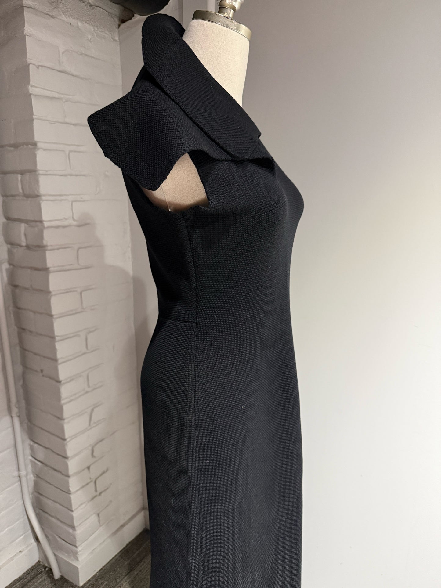 Women Size 38 (2 US) Jil Sander Black Special Ocassion Knit Dress/Gown