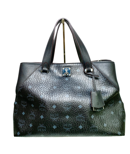 MCM Monogram Leather Black Purse