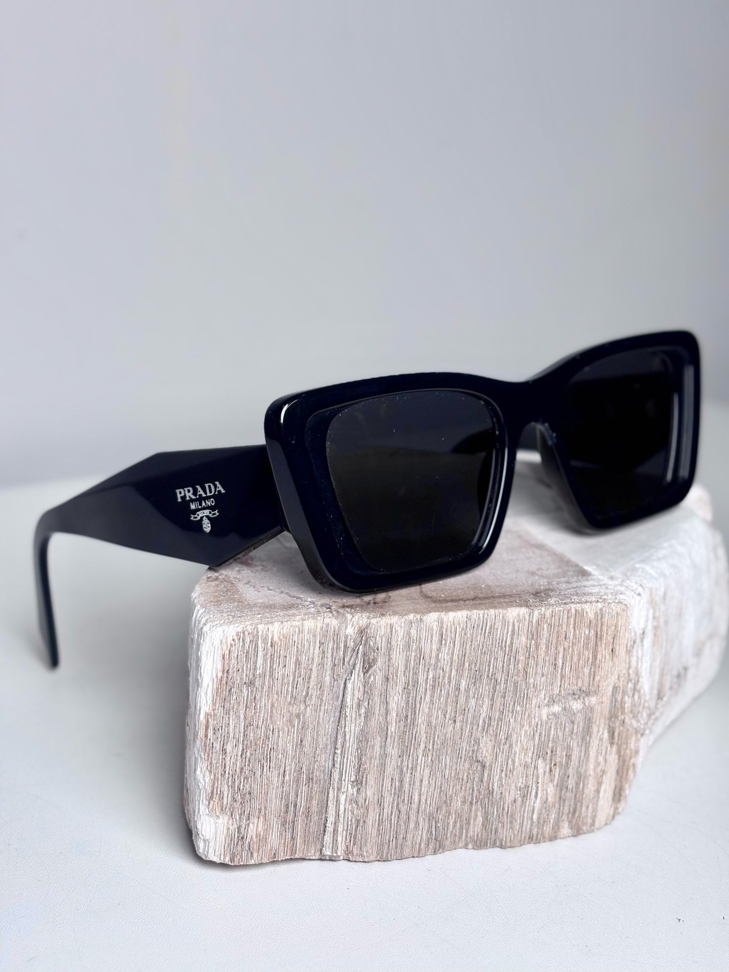 Acetate Prada Pre-owned Black Sunglasses