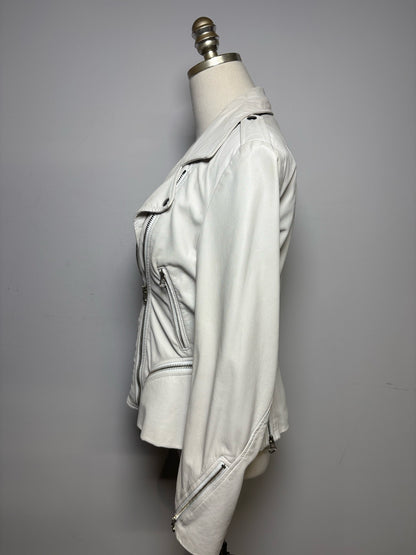 Women Size 2 3.1 Phillip Lim Bone Pure Leather Pre-Owned Moto Jacket