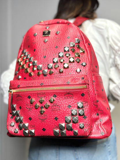 Visetos MCM Red Backpack