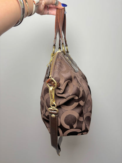 Sateen Coach Pre-owned Brown Medium Purse