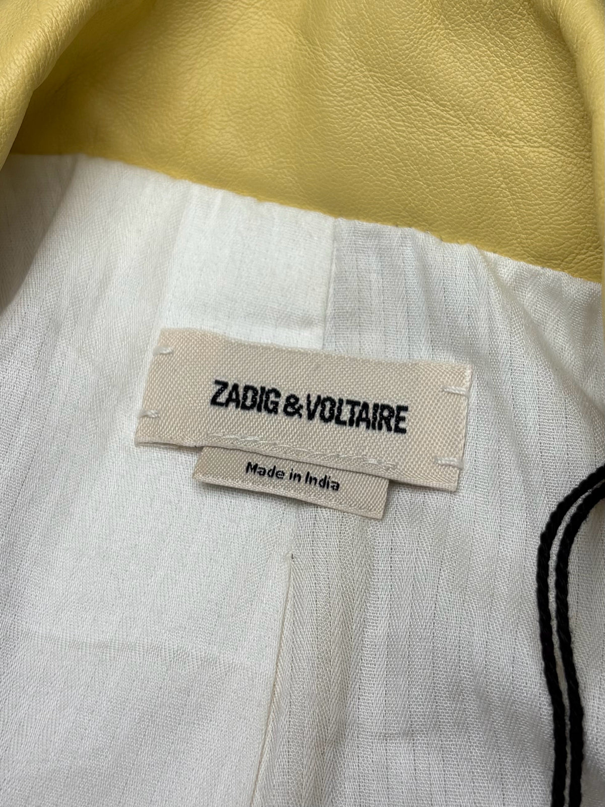 Women's Size 36 Zadig & Voltaire Visko Crinkled Shea Lambskin Leather NWT Pre-Owned Blazer