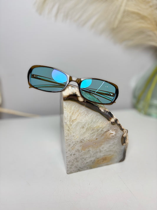 Gucci Brown Blue Tint Lens Women's Sunglasses