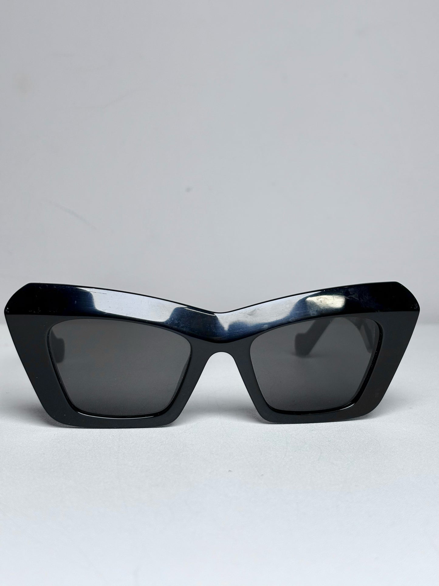 Acetate Loewe 50MM Cat-Eye Pre-owned Black Sunglasses