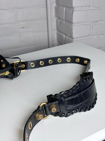 Balenciaga La Cagole XS Arena Lambskin Black Aged Hardware NWT Pre-owned Bag