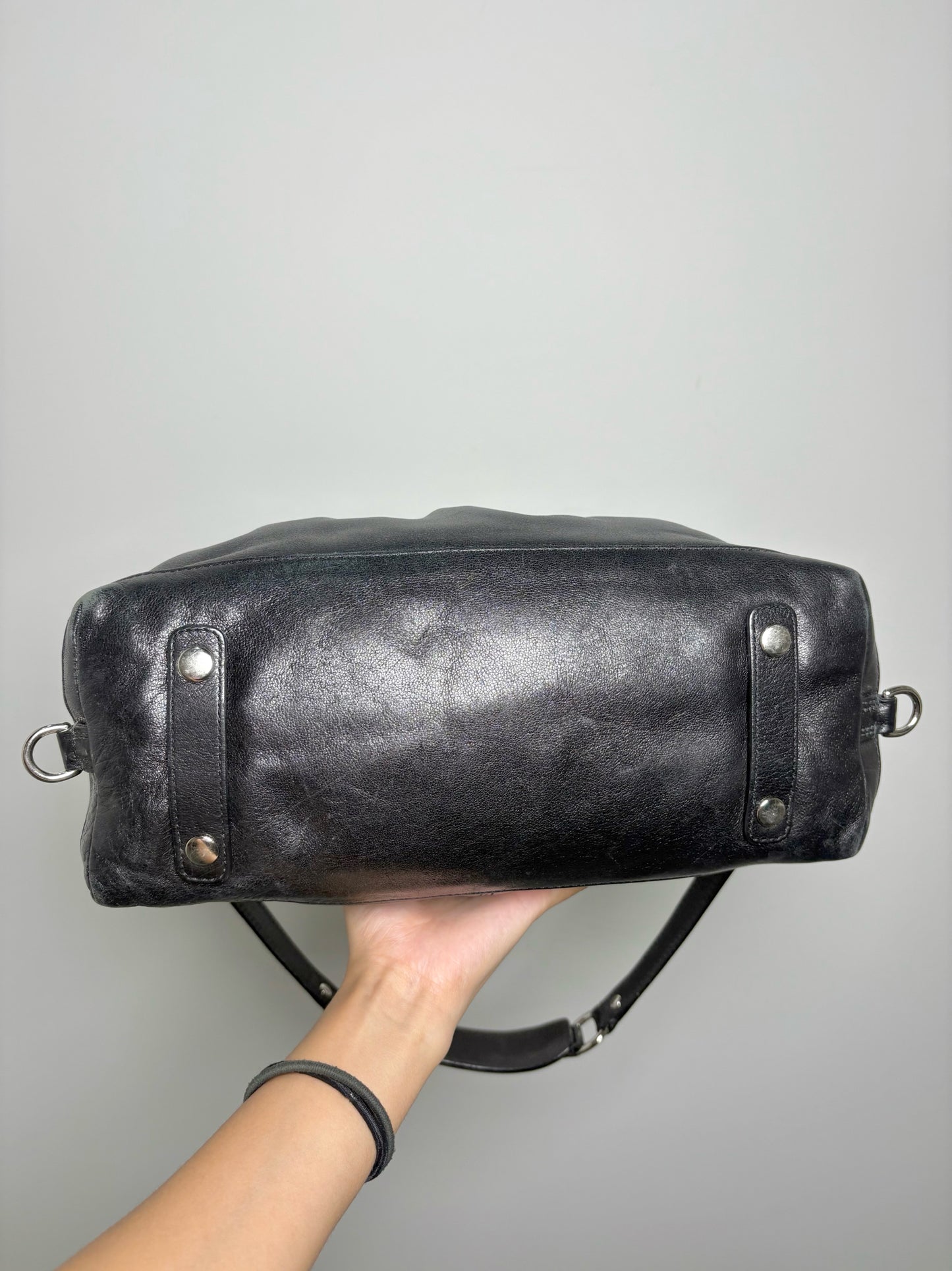 Coach Leather Black Cowhide Madison Sabrina Satchel Y2K Purse