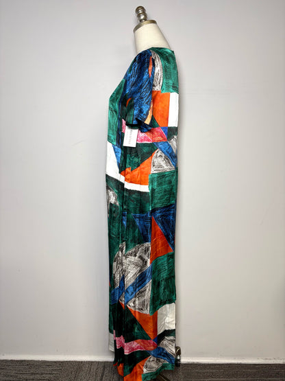 Women Size 8 Hunter Bell Valerie Mosaic Silk Blend Pre-owned NWT Midi Dress