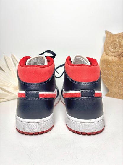 Nike Air Jordan 1 Black Gym Red  Leather Size 11.5 Men's Shoes