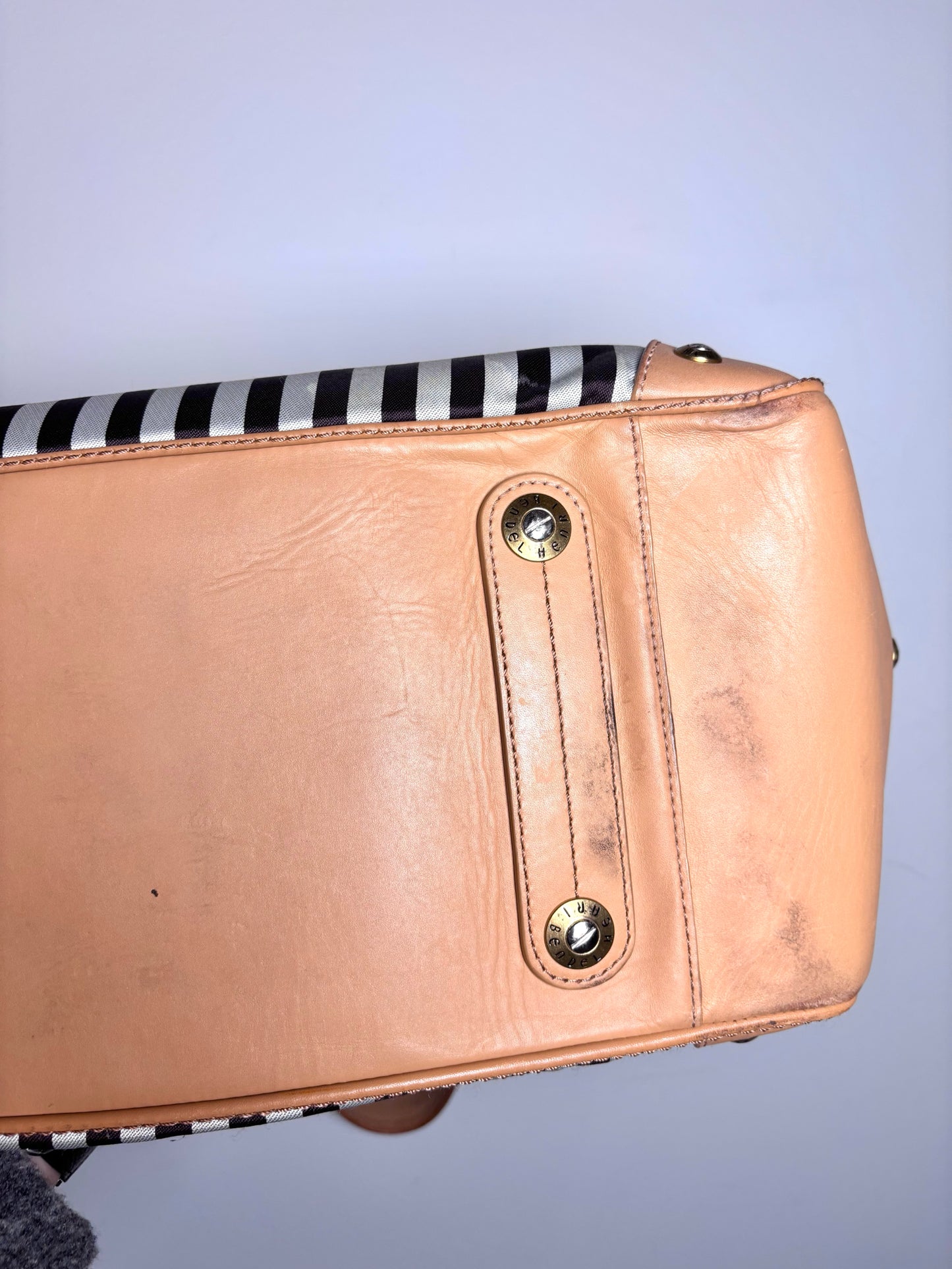 Henri Bendel Signature Centennial Strip 712 5th Ave Tote Pre-owned Purse