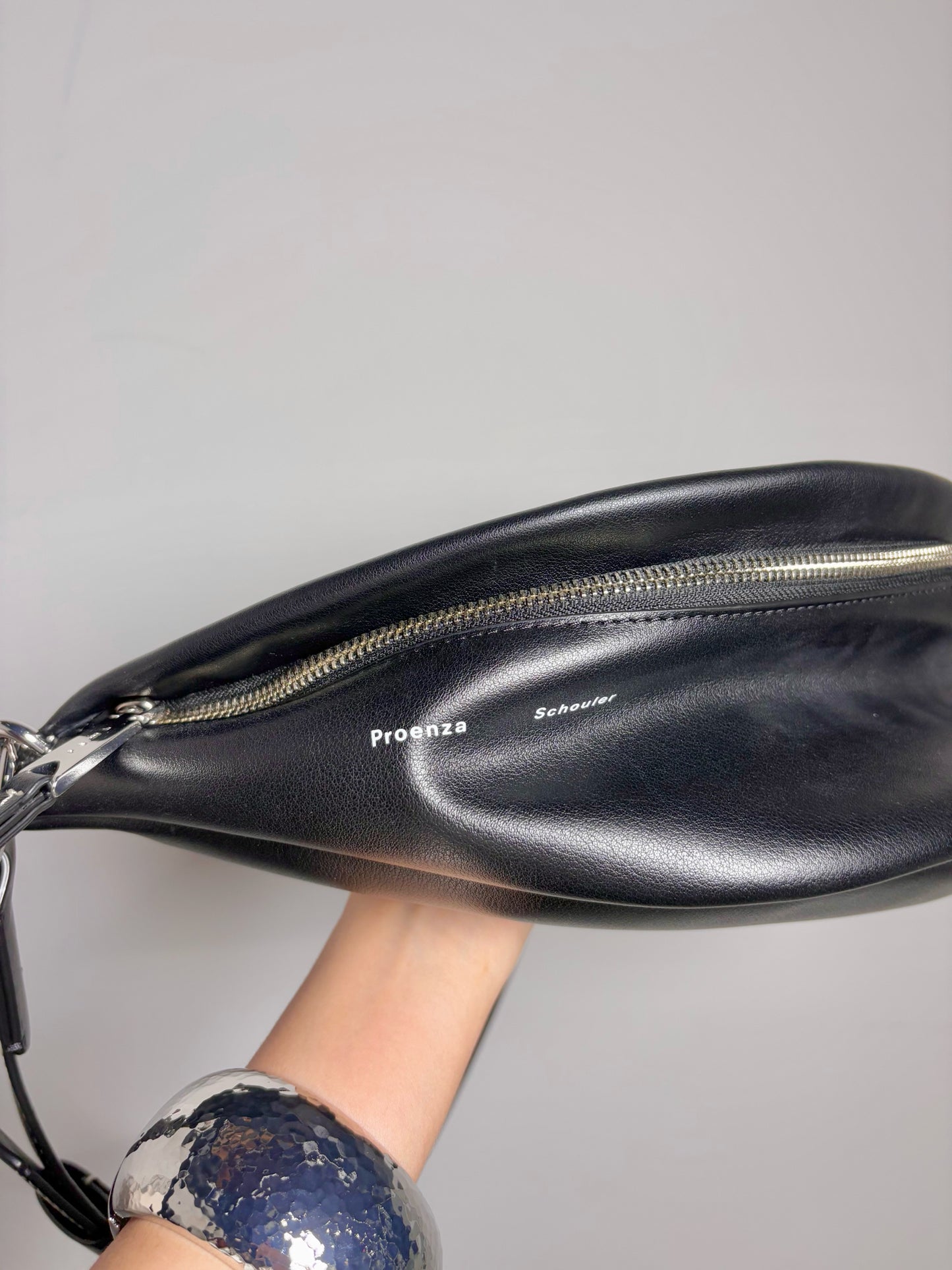 Proenza Schouler Black Slide Leather Shoulder Bag