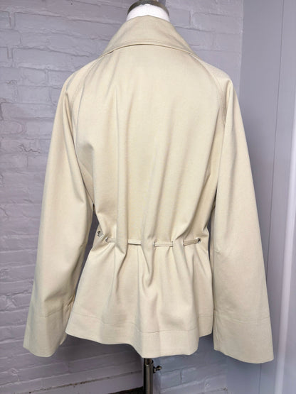 Women Size M Rebecca Taylor Beige Solid Cotton NWT Jacket