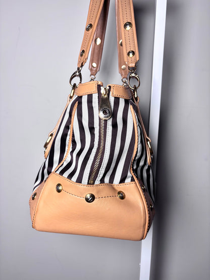 Henri Bendel Signature Centennial Strip 712 5th Ave Tote Pre-owned Purse
