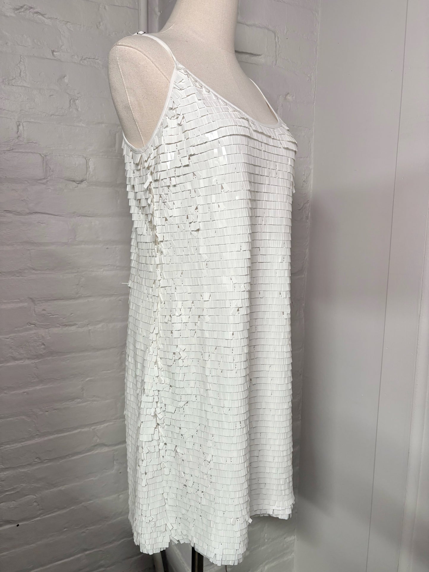 Women Size 6 L'Agence White Sequins Cocktail Dress